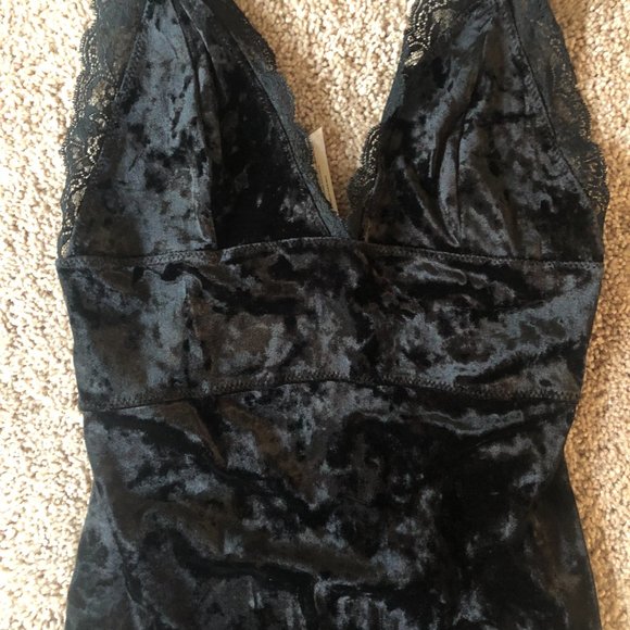 Free People Black Velvet Dress - Picture 5 of 5